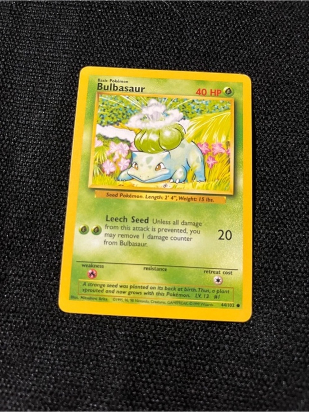 Pokemon Bulbasaur Trading Card Level 13 #1 Mint Condition
